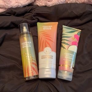 Coconut Copper Sands Bath and Body Works. Body wash, spray and lotion. New.